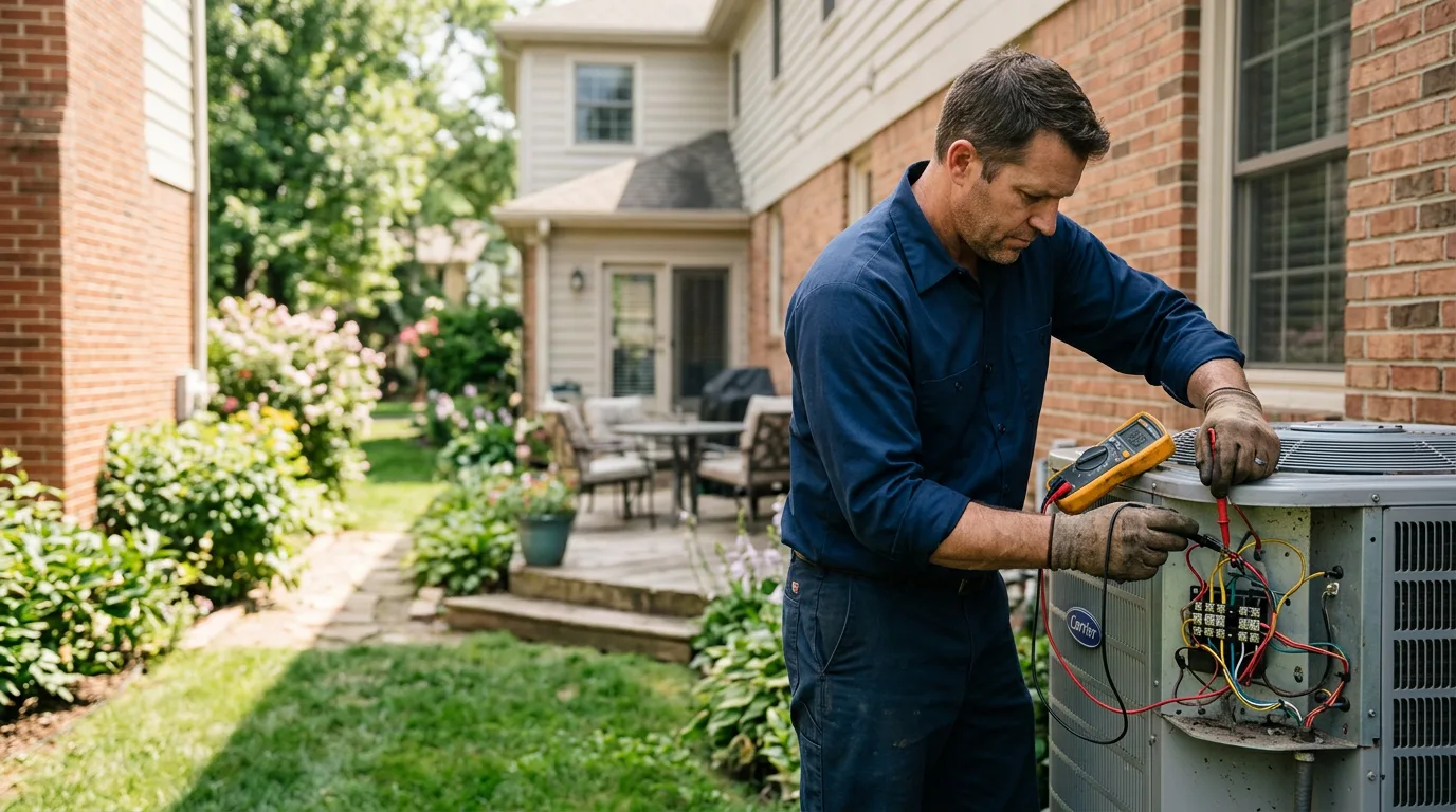 HVAC technician working near Fredericksburg, OH